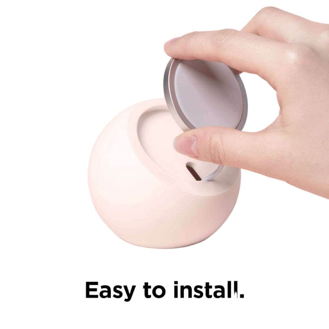 Wireless mobile charger supporting Apple phone with eco-friendly silicone stand.